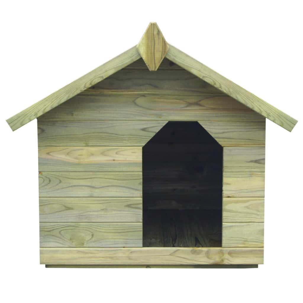 vidaXL koerakuut avatava katusega, immutatud männipuit цена и информация | Pesad, padjad | kaup24.ee
