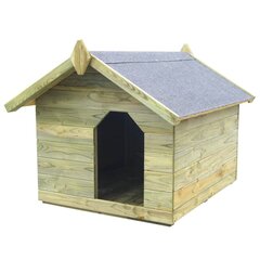 vidaXL koerakuut avatava katusega, immutatud männipuit цена и информация | Лежаки, домики | kaup24.ee