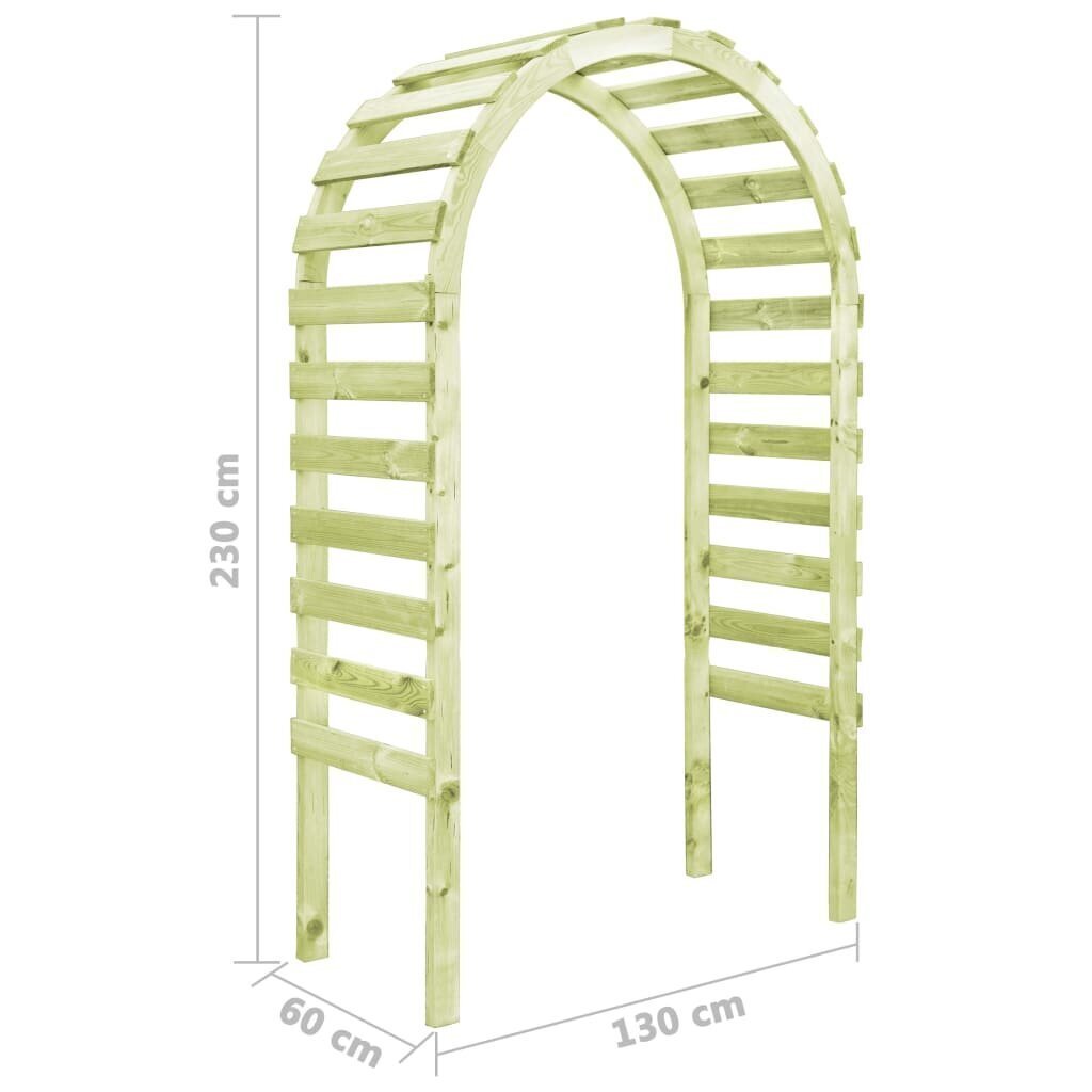 vidaXL lehtla 130 x 60 x 230 cm immutatud männipuidust hind ja info | Vaasid, alused, redelid lilledele | kaup24.ee