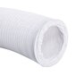 vidaXL väljalaskekanal, PVC, 6 m, 12,5 cm hind ja info | Vannitoa ventilaatorid | kaup24.ee