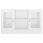 vidaXL vitriinkapp kõrgläikega valge 120x30,5x70 cm puitlaastplaat hind ja info | Vitriinkapid | kaup24.ee