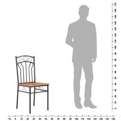 Обеденные стулья, 6 шт., коричневые цена и информация | Стулья для кухни и столовой | kaup24.ee