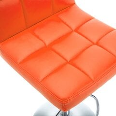 vidaXL baaripukid 2 tk, oranž, kunstnahk hind ja info | Söögilaua toolid, köögitoolid | kaup24.ee