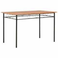 vidaXL söögilaud, pruun, 120 x 70 x 75 cm, MDF hind ja info | Köögi- ja söögilauad | kaup24.ee