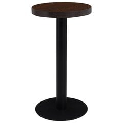 vidaXL bistroolaud, tumepruun, 40 cm, MDF hind ja info | Köögi- ja söögilauad | kaup24.ee