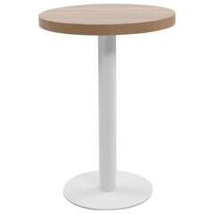 vidaXL bistroolaud, helepruun, 60 cm, MDF hind ja info | Köögi- ja söögilauad | kaup24.ee