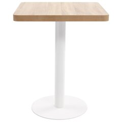 vidaXL bistroolaud, helepruun, 60 x 60 cm, MDF hind ja info | Köögi- ja söögilauad | kaup24.ee