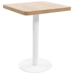 vidaXL bistroolaud, helepruun, 60 x 60 cm, MDF hind ja info | Köögi- ja söögilauad | kaup24.ee