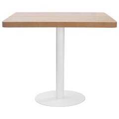 vidaXL bistroolaud, helepruun, 80 x 80 cm, MDF hind ja info | Köögi- ja söögilauad | kaup24.ee