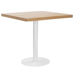 vidaXL bistroolaud, helepruun, 80 x 80 cm, MDF hind ja info | Köögi- ja söögilauad | kaup24.ee