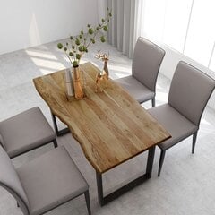 Обеденный стол, 140x70x76 см, коричневый цена и информация | Кухонные и обеденные столы | kaup24.ee