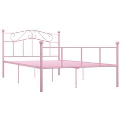 vidaXL voodiraam, roosa, metall, 120 x 200 cm hind ja info | Voodid | kaup24.ee