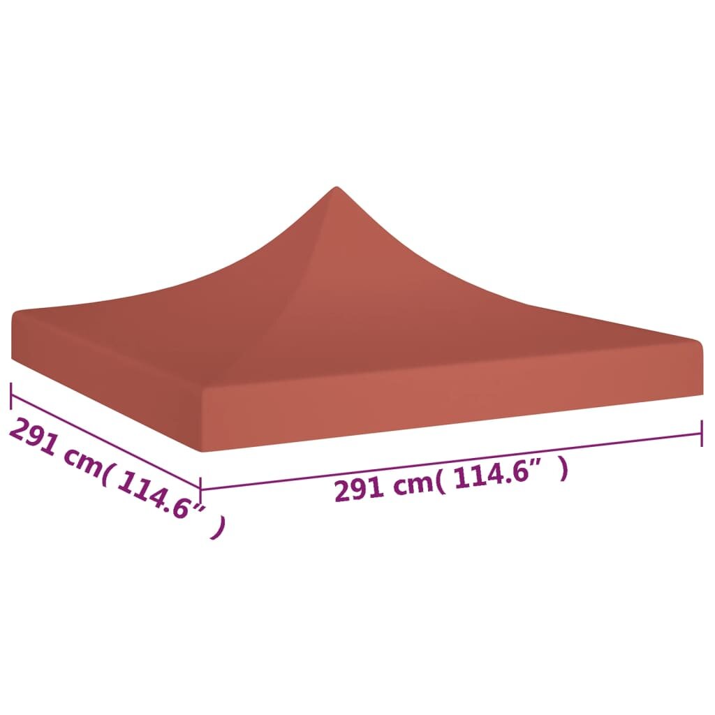 vidaXL peotelgi katus 291 x 291 cm, terrakota, 270 g/m² hind ja info | Varikatused ja aiapaviljonid | kaup24.ee