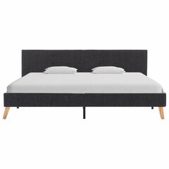 Деревянная кровать с тканевой отделкой, 200 x 180 см, темно-серый цена и информация | Кровати | kaup24.ee