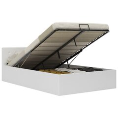 vidaXL hüdrauliline hoiukastiga voodiraam valge kunstnahk 140x200 cm hind ja info | Voodid | kaup24.ee