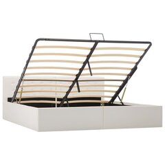 vidaXL hüdrauliline hoiukastiga voodiraam valge kunstnahk 180x200 cm hind ja info | Voodid | kaup24.ee