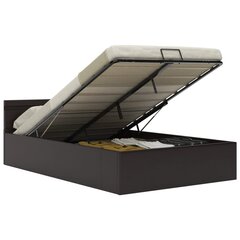 vidaXL hüdrauliline hoiukastiga voodiraam LED hall kunstnahk 120x200 hind ja info | Voodid | kaup24.ee