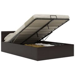 vidaXL hüdrauliline hoiukastiga voodiraam LED hall kunstnahk 140x200 hind ja info | Voodid | kaup24.ee