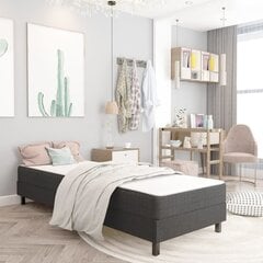 vidaXL kontinentaalvoodi, tumehall kangas, 80 x 200 cm цена и информация | Кровати | kaup24.ee