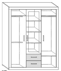 Шкаф Viki 3D, дубового/ белого цвета цена и информация | Шкафы | kaup24.ee