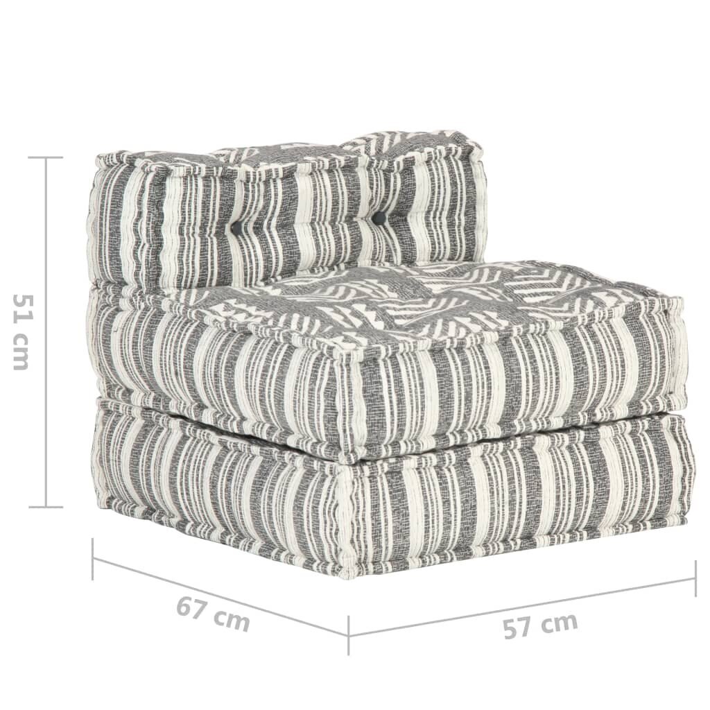 vidaXL modulaarne tumba, hallitriibuline, kangas hind ja info | Diivanid ja diivanvoodid | kaup24.ee