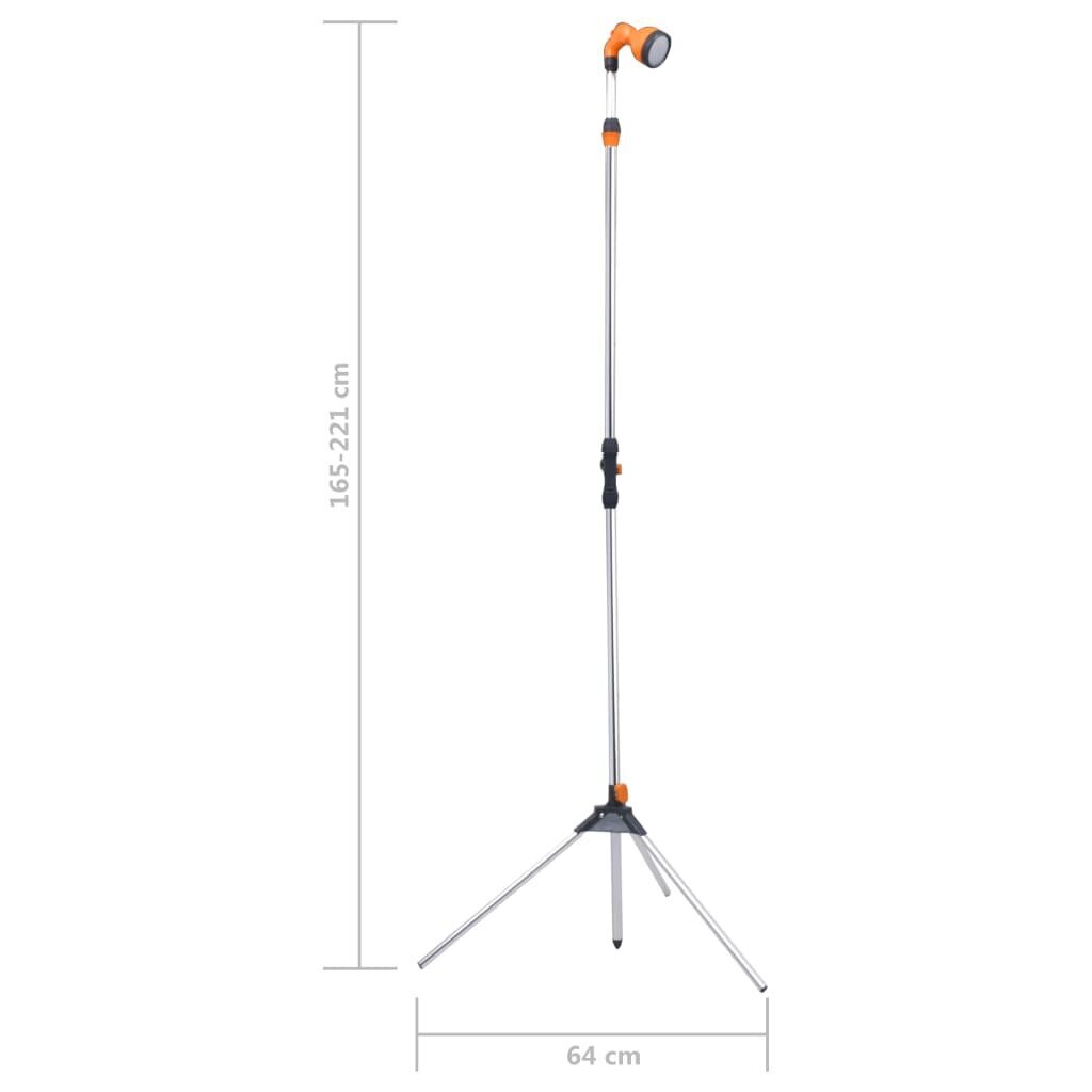 vidaXL aiadušš kolmjalaga, 221 cm, alumiinium hind ja info | Kuurid ja aiamajad | kaup24.ee