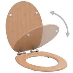 vidaXL WC prill-laud vaikselt sulguv, MDF, bambuse disainiga hind ja info | WC-poti tarvikud | kaup24.ee