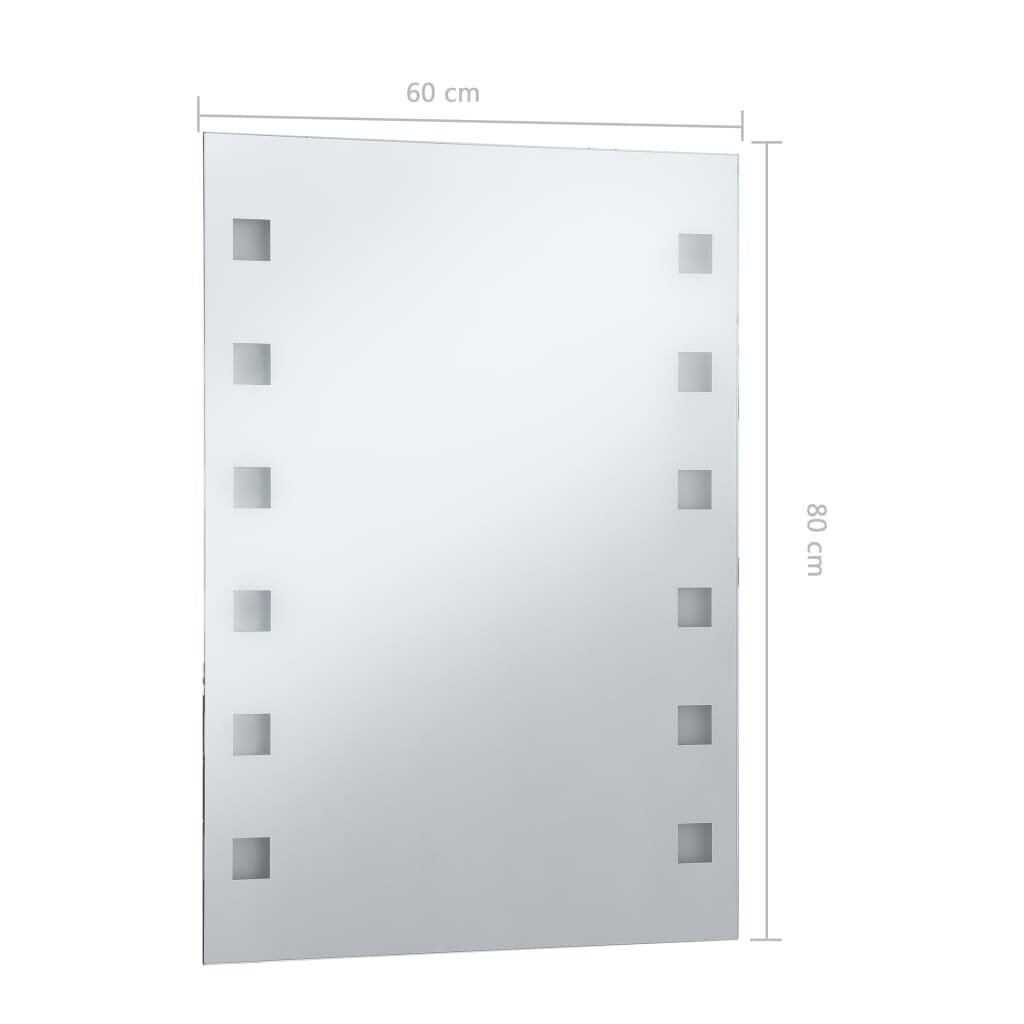 vidaXL vannitoa LED-seinapeegel 60 x 80 cm hind ja info | Peeglid | kaup24.ee