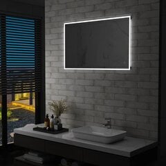 vidaXL vannitoa LED-seinapeegel puutetundliku anduriga 100 x 60 cm цена и информация | Зеркальца | kaup24.ee