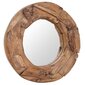 vidaXL peegel, tiikpuu, 60 cm, ümmargune hind ja info | Peeglid | kaup24.ee