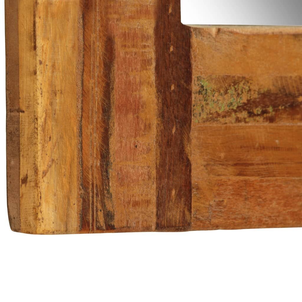 vidaXL seinapeegel, toekas taaskasutatud puit, 60 x 60 cm hind ja info | Peeglid | kaup24.ee