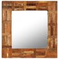 vidaXL seinapeegel, toekas taaskasutatud puit, 60 x 60 cm hind ja info | Peeglid | kaup24.ee