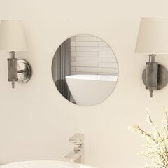 vidaXL raamita peegel, 30 cm, ümmargune, klaasist hind ja info | Peeglid | kaup24.ee
