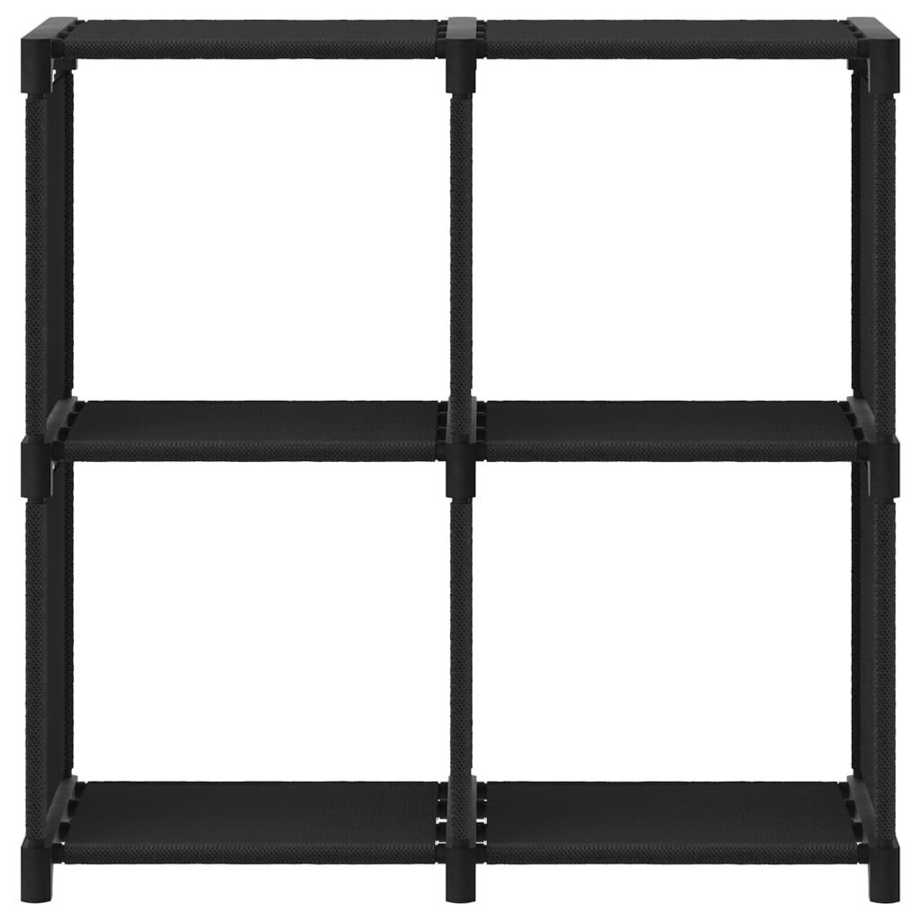 vidaXL 4 kuubikuga vitriinriiul, must, 69 x 30 x 72,5 cm, kangas hind ja info | Riiulid | kaup24.ee
