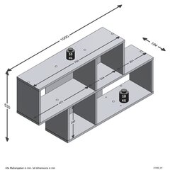 Полка 53x100x20 см, коричневая цена и информация | Полки | kaup24.ee