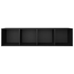 vidaXL raamaturiiul/telerialus, must, 36 x 30 x 143 cm, puitlaastplaat hind ja info | Riiulid | kaup24.ee