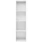 vidaXL raamaturiiul/telerialus, kõrgläikega valge, 36 x 30 x 143 cm hind ja info | Riiulid | kaup24.ee