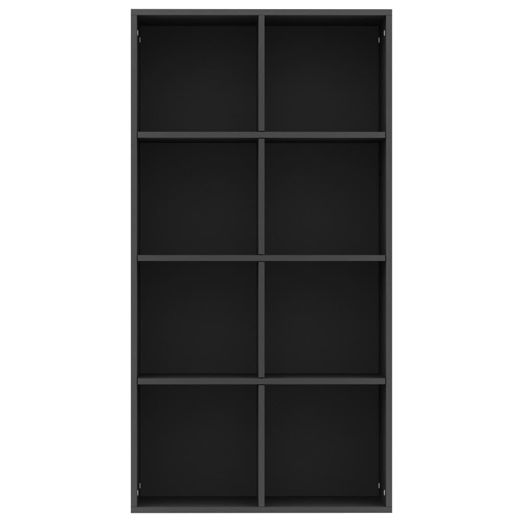 vidaXL raamaturiiul/puhvetkapp, must, 66x30x130 cm puitlaastplaat hind ja info | Riiulid | kaup24.ee