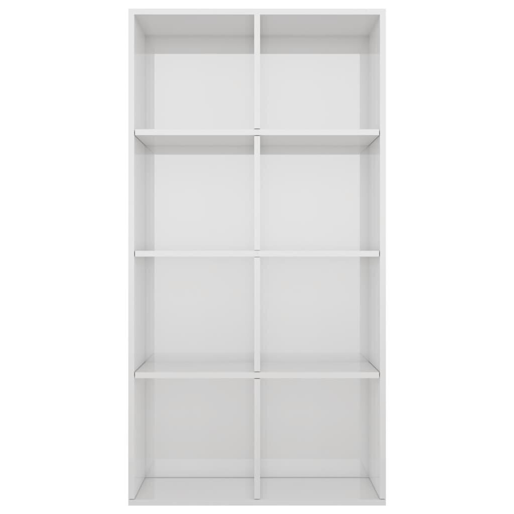 vidaXL raamaturiiul/puhvetkapp, valge, 66 x 30 x 130 cm, puitlaastplaat hind ja info | Riiulid | kaup24.ee