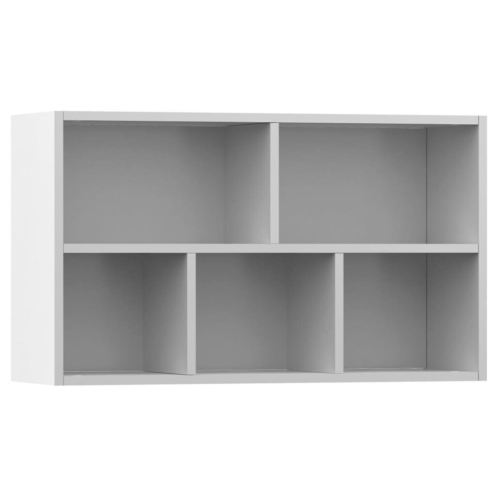 vidaXL raamaturiiul/puhvetkapp, valge, 50 x 25 x 80 cm, puitlaastplaat hind ja info | Riiulid | kaup24.ee