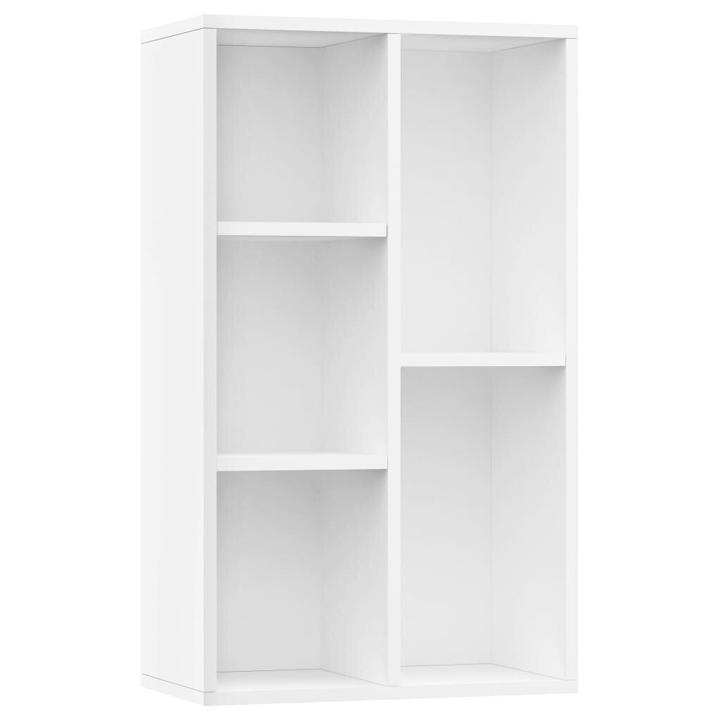 vidaXL raamaturiiul/puhvetkapp, valge, 50 x 25 x 80 cm, puitlaastplaat hind ja info | Riiulid | kaup24.ee