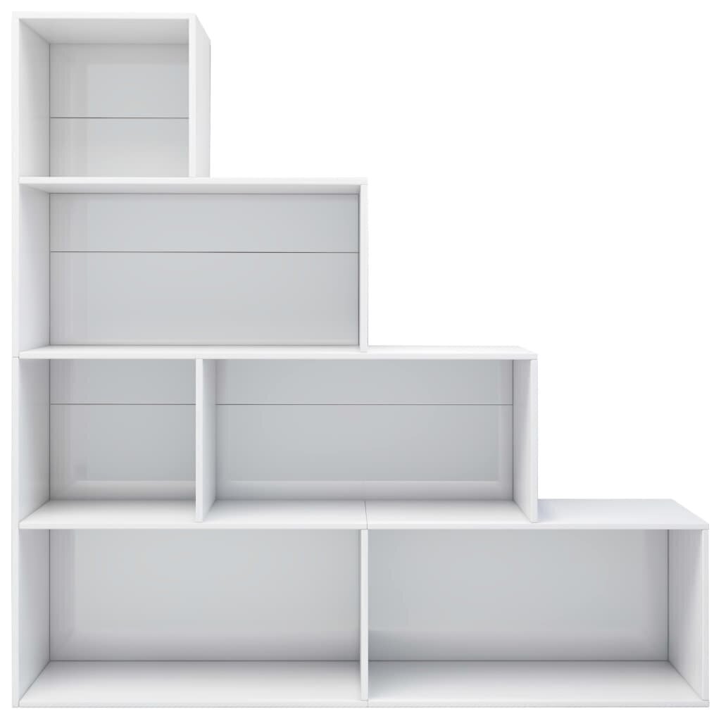vidaXL raamaturiiul/ruumijagaja valge 155 x 24 x 160 cm puitlaastplaat hind ja info | Riiulid | kaup24.ee