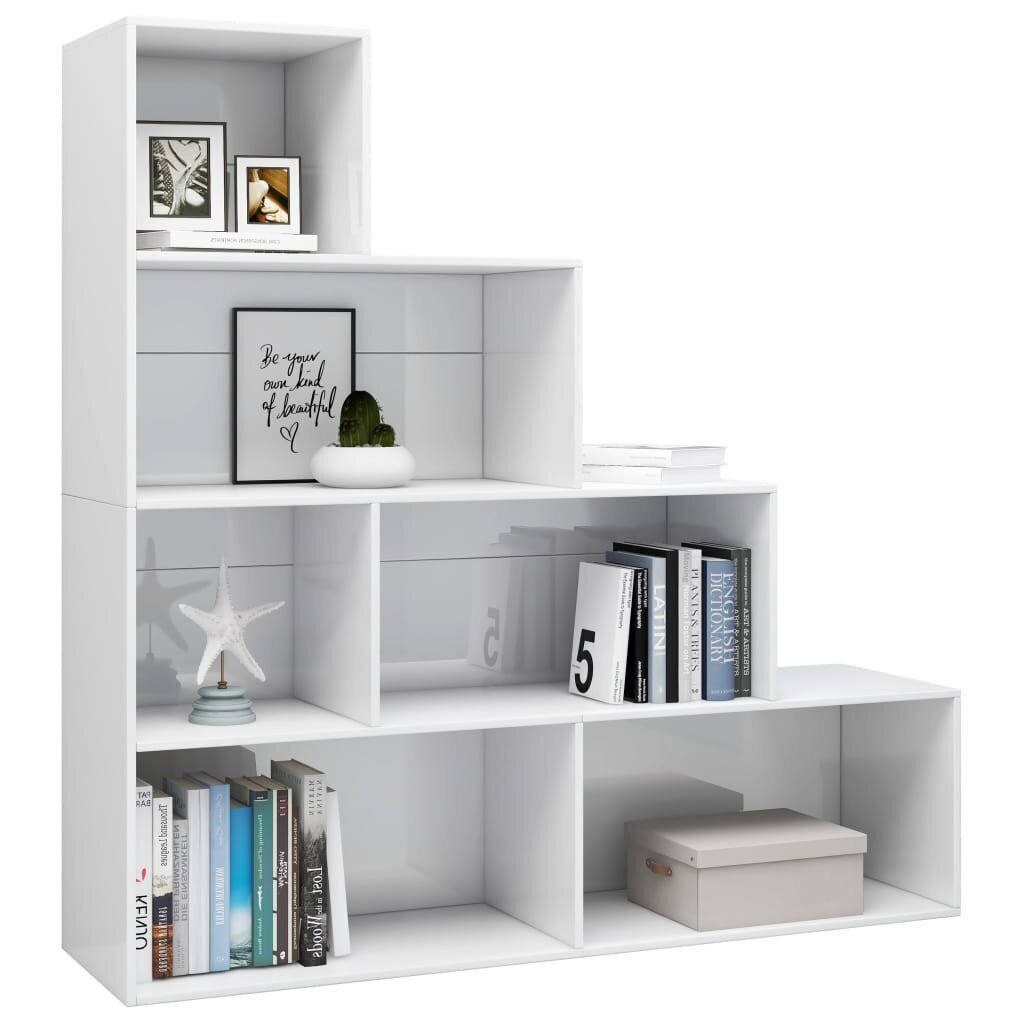 vidaXL raamaturiiul/ruumijagaja valge 155 x 24 x 160 cm puitlaastplaat hind ja info | Riiulid | kaup24.ee
