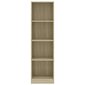 vidaXL 4-korruseline raamaturiiul Sonoma tamm 40x24x142 puitlaastplaat цена и информация | Riiulid | kaup24.ee