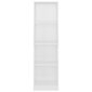 vidaXL 4-korruseline raamaturiiul valge 40x24x142 cm puitlaastplaat hind ja info | Riiulid | kaup24.ee