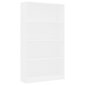 vidaXL 4-korruseline raamaturiiul valge 80x24x142 cm puitlaastplaat hind ja info | Riiulid | kaup24.ee