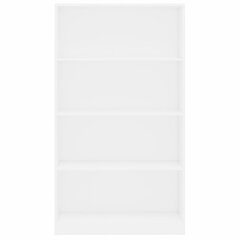 vidaXL 4-korruseline raamaturiiul valge 80x24x142 cm puitlaastplaat цена и информация | Полки | kaup24.ee