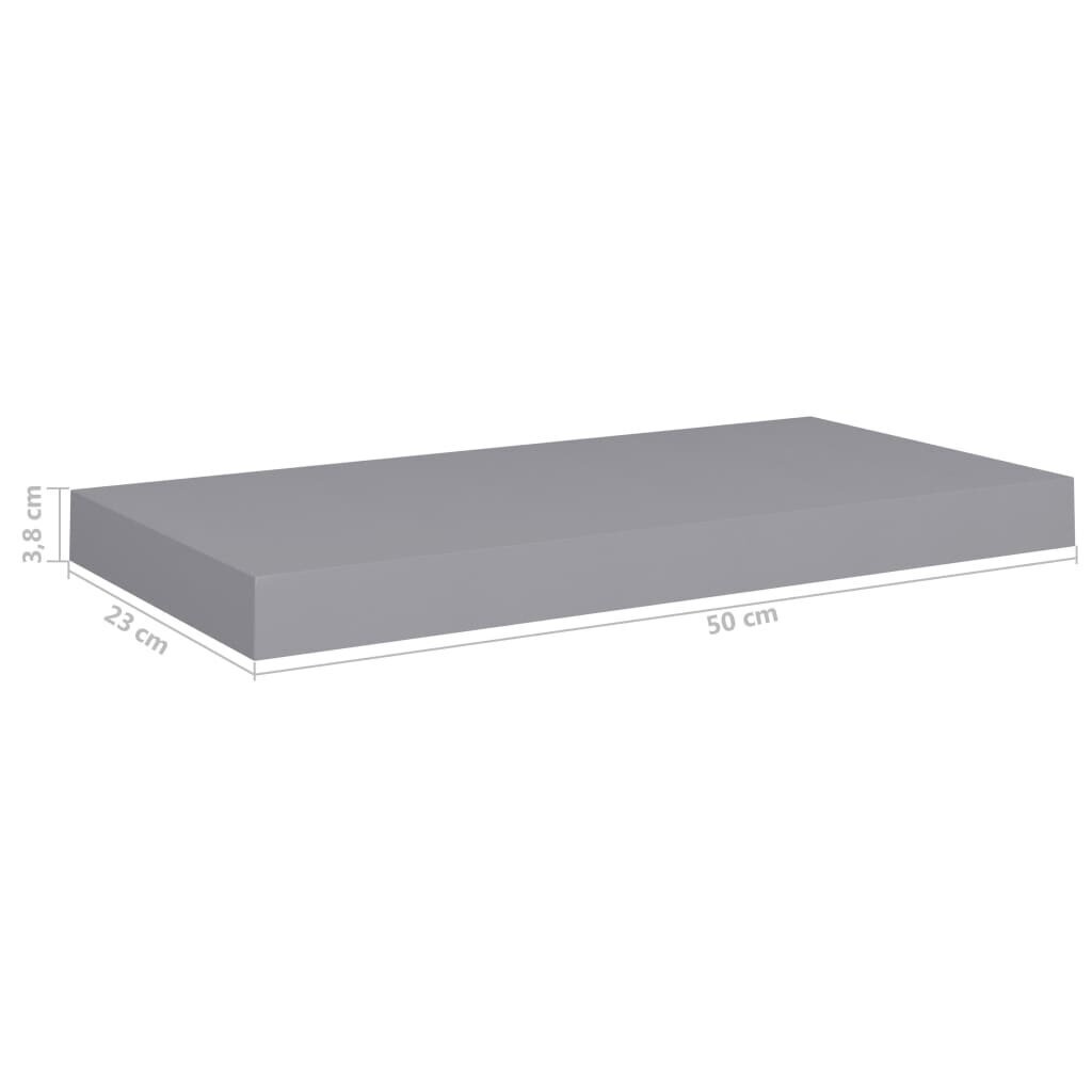 vidaXL seinariiul, hall, 50 x 23 x 3,8 cm MDF цена и информация | Riiulid | kaup24.ee