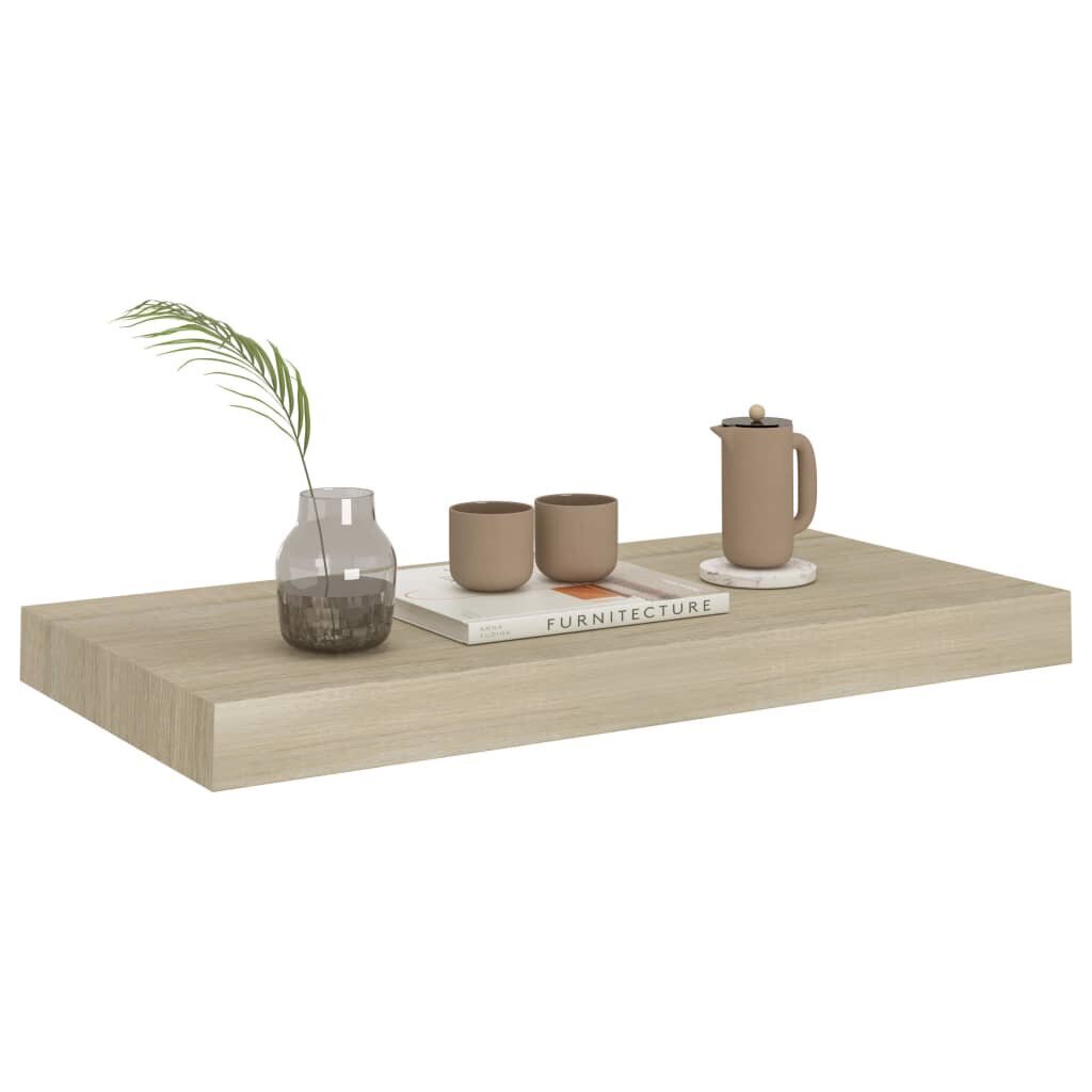 vidaXL seinariiul, tammevärvi, 50 x 23 x 3,8 cm MDF hind ja info | Riiulid | kaup24.ee