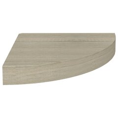 vidaXL nurgariiul, tamm, 25 x 25 x 3,8 cm MDF hind ja info | Riiulid | kaup24.ee